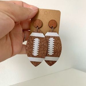 American Football Drop Earrings with Sparkle